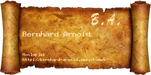 Bernhard Arnold névjegykártya